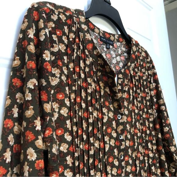 NAPA VALLEY WOMENS TOPS PLUS SIZE 2X PULLON 3 BUTTONS FRONT 3/4 SLEEVES FLORAL - Picture 5 of 8